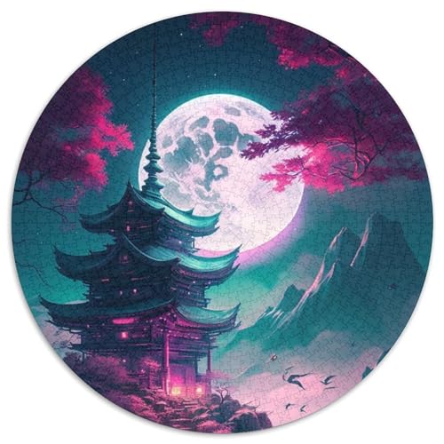 Turm-Puzzle im japanischen Stil, 1000 Teile, für Erwachsene, 1000-teiliges rundes Puzzle, Spaß für die ganze Familie, Basteln, perfekt für Geburtstage, Feiertage, 67,5 x 67,5 cm Turm-Puzzle im japanischen Stil, 1000 Teile, für Erwachsene, 1000-teiliges rundes Puzzle, Spaß für die ganze Familie, Basteln, perfekt für Geburtstage, Feiertage, 67,5 x 67,5 cm von RZFWJL