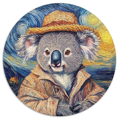 Vincent Van Gogh Koala-Puzzle, 1000 Teile, 1000 Teile, rundes Puzzle, Geschenke für Heimdekoration, Gehirntraining, 67,5 x 67,5 cm Vincent Van Gogh Koala-Puzzle, 1000 Teile, 1000 Teile, rundes Puzzle, Geschenke für Heimdekoration, Gehirntraining, 67,5 x 67,5 cm von RZFWJL