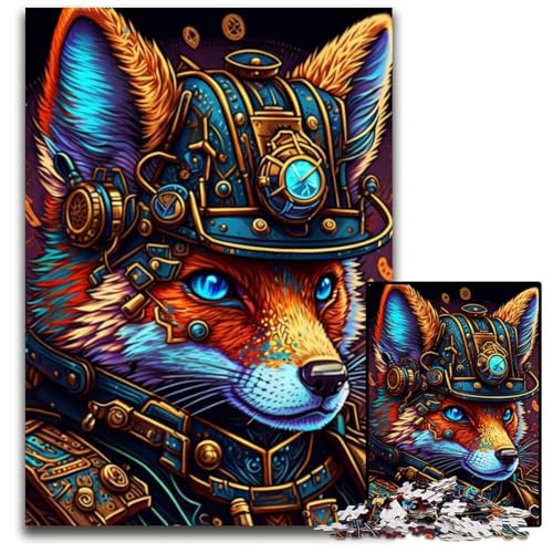 Warrior Fox Puzzle 1000 Teile, Puzzle, interaktives Familienspiel, Familienaktivitätsspiel, 26x38cm/10,23x14,96 Zoll von RZFWJL