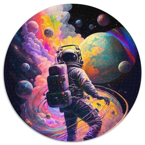 Weltraum-Astronauten-Puzzle 1000 Teile für Erwachsene, 1000-teiliges rundes Puzzle, Spaß für die ganze Familie, Basteln, perfekt für Geburtstage, Feiertage, 67,5 x 67,5 cm Weltraum-Astronauten-Puzzle 1000 Teile für Erwachsene, 1000-teiliges rundes Puzzle, Spaß für die ganze Familie, Basteln, perfekt für Geburtstage, Feiertage, 67,5 x 67,5 cm von RZFWJL