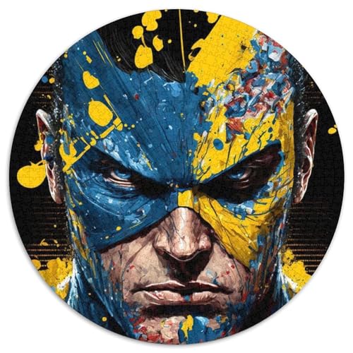 Wütendes Superhelden-Puzzle für Erwachsene, runde 1000-teilige Puzzles als 1000-teilige Geburtstagsgeschenkidee, anspruchsvolles Denkspiel, 67,5 x 67,5 cm Wütendes Superhelden-Puzzle für Erwachsene, runde 1000-teilige Puzzles als 1000-teilige Geburtstagsgeschenkidee, anspruchsvolles Denkspiel, 67,5 x 67,5 cm von RZFWJL