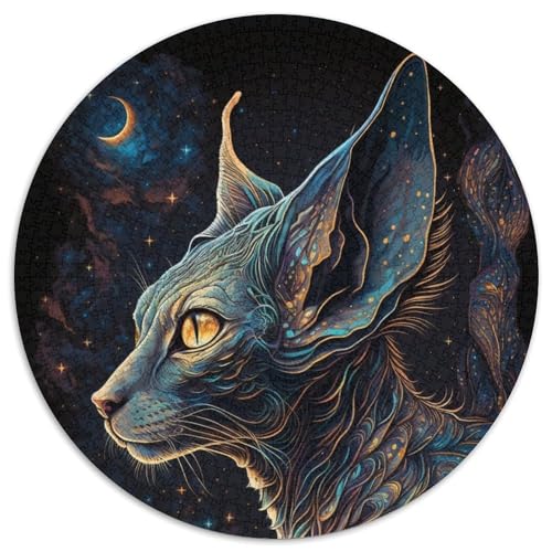 Wunderschöne Dschungelkatzen-Puzzles für Erwachsene, runde 1000-teilige Puzzles als 1000-teilige Geburtstagsgeschenkidee, anspruchsvolles Denkspiel, 67,5 x 67,5 cm Wunderschöne Dschungelkatzen-Puzzles für Erwachsene, runde 1000-teilige Puzzles als 1000-teilige Geburtstagsgeschenkidee, anspruchsvolles Denkspiel, 67,5 x 67,5 cm von RZFWJL
