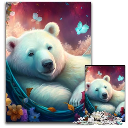 Wunderschöne Eisbär-Puzzles für Erwachsene,1000-teiliges Puzzle für Erwachsene,anspruchsvolles Denkspiel für Teenager,unterhaltsames interaktives Spiel für die ganze Familie,26x38cm/10,23x14,96 Zoll Wunderschöne Eisbär-Puzzles für Erwachsene,1000-teiliges Puzzle für Erwachsene,anspruchsvolles Denkspiel für Teenager,unterhaltsames interaktives Spiel für die ganze Familie,26x38cm/10,23x14,96 Zoll von RZFWJL