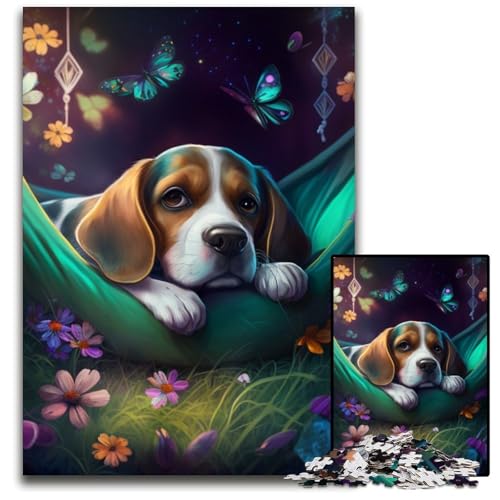 Wunderschönes Beagle-Puzzle für Erwachsene, 1000 Teile, Papppuzzle, Spaß für Aktivitäten zu Hause, Geburtstagsgeschenk, Reisegeschenk, 26x38cm/10,23x14,96 Zoll Wunderschönes Beagle-Puzzle für Erwachsene, 1000 Teile, Papppuzzle, Spaß für Aktivitäten zu Hause, Geburtstagsgeschenk, Reisegeschenk, 26x38cm/10,23x14,96 Zoll von RZFWJL