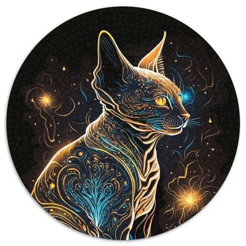 Wunderschönes Dschungelkatzen-Puzzle 1000 Teile für Erwachsene, 1000-teiliges rundes Puzzle, Spaß für die ganze Familie, Basteln, perfekt für Geburtstage, Feiertage, 67,5 x 67,5 cm Wunderschönes Dschungelkatzen-Puzzle 1000 Teile für Erwachsene, 1000-teiliges rundes Puzzle, Spaß für die ganze Familie, Basteln, perfekt für Geburtstage, Feiertage, 67,5 x 67,5 cm von RZFWJL