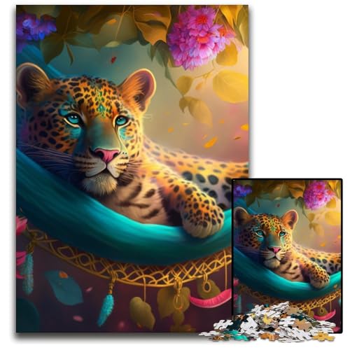 Wunderschönes Leoparden-Puzzle für Erwachsene, 1000-teiliges schwieriges Puzzle für Erwachsene, Denkspiel für Teenager und Familieninteraktion, 26x38cm/10,23x14,96 Zoll Wunderschönes Leoparden-Puzzle für Erwachsene, 1000-teiliges schwieriges Puzzle für Erwachsene, Denkspiel für Teenager und Familieninteraktion, 26x38cm/10,23x14,96 Zoll von RZFWJL