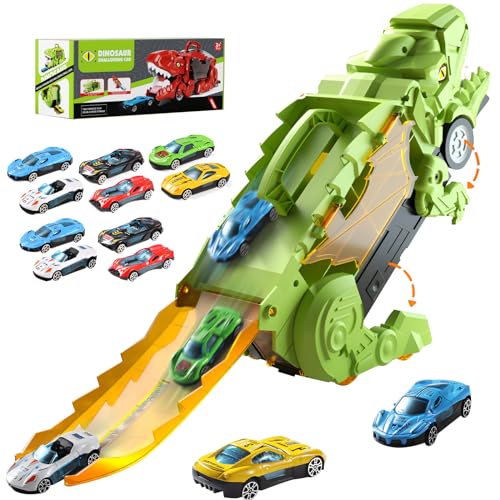 RZMZBY Dinosaurier Spielzeug ab 3-8 Jahre Jungen, Transport Fahrzeug Auto Spielzeug für Jungen mit 12 Rennwagen Geschenk Jungen 3 4 5 6 7 8 Jahre Kinderspielzeug ab 3-8 Geburtstagsgeschenk Jungen RZMZBY Dinosaurier Spielzeug ab 3-8 Jahre Jungen, Transport Fahrzeug Auto Spielzeug für Jungen mit 12 Rennwagen Geschenk Jungen 3 4 5 6 7 8 Jahre Kinderspielzeug ab 3-8 Geburtstagsgeschenk Jungen von RZMZBY