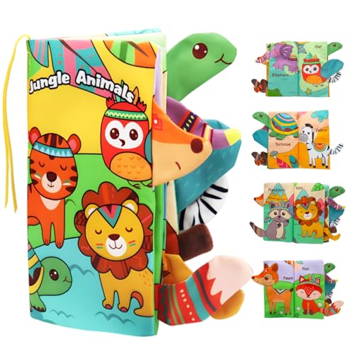 RZMZBY Stoffbuch für Babys ab 6 Monate, Fühlbuch Baby aus Stoff mit Tiere, Frühe Entwicklung Baby Tuch Bücher, Wahrnehmungs Lernspielzeug, Geschenke für Babys RZMZBY Stoffbuch für Babys ab 6 Monate, Fühlbuch Baby aus Stoff mit Tiere, Frühe Entwicklung Baby Tuch Bücher, Wahrnehmungs Lernspielzeug, Geschenke für Babys von RZMZBY