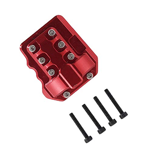 1PC CNC Alloy Diff Cover Front and Rear Axle Universal for 1/10 Traxxas TRX-4 RC Crawler Car (Rot) von RZXYLRC
