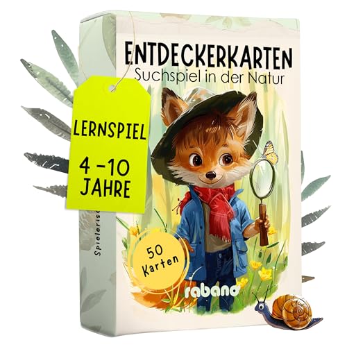 50 Entdeckerkarten für Kinder – Outdoor Schatzsuche und Natur entdecken I Spannendes Suchspiel I Lernspiel & Geschenk für Mädchen und Junge I Spiele ab 4, 5, 6, 7, 8 Jahre 50 Entdeckerkarten für Kinder – Outdoor Schatzsuche und Natur entdecken I Spannendes Suchspiel I Lernspiel & Geschenk für Mädchen und Junge I Spiele ab 4, 5, 6, 7, 8 Jahre von Rabano Art