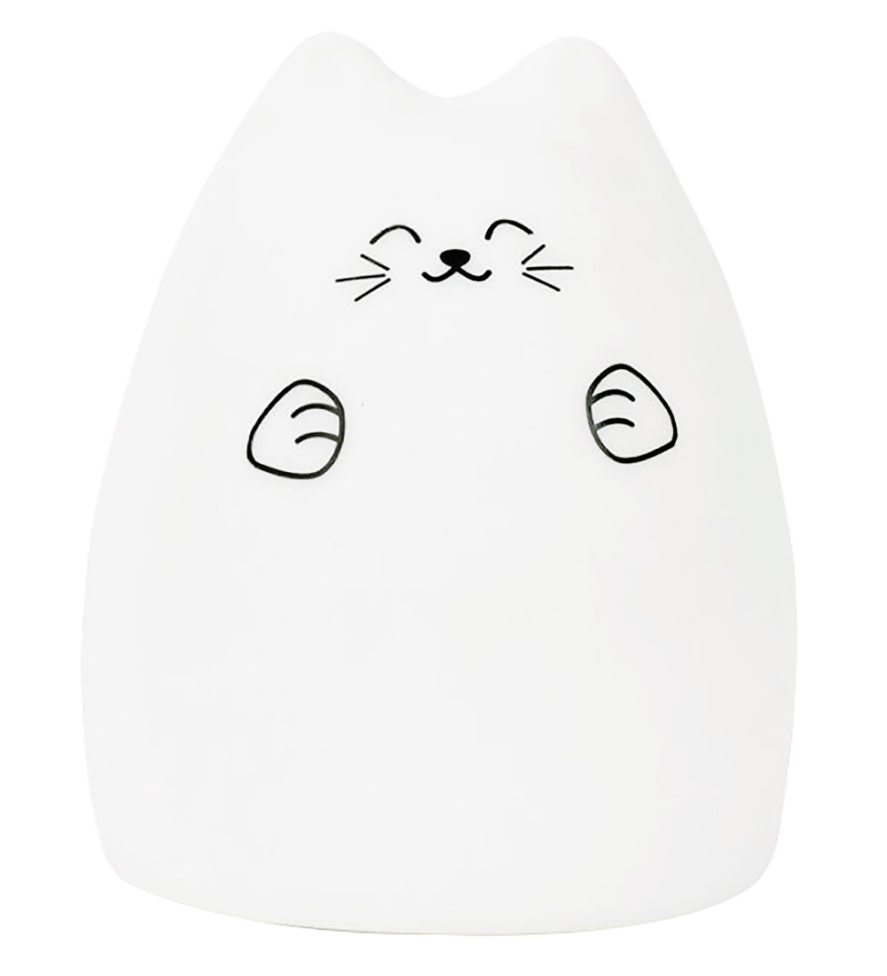 Rabbit & Friends Lampe - 15x11 cm - Katze - Weiß - Rabbit & Friends - One Size - Nachtlicht Rabbit & Friends Lampe - 15x11 cm - Katze - Weiß - Rabbit & Friends - One Size - Nachtlicht von Rabbit & Friends