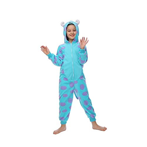 Rabtero Kinder Tier Onesie Kostüm, Unisex blaue Monster Kostüm, blaue Monster Onesie, Kinder Halloween/Weihnachten/Karneval Festival Kostüm für Kinder 12-14 Rabtero Kinder Tier Onesie Kostüm, Unisex blaue Monster Kostüm, blaue Monster Onesie, Kinder Halloween/Weihnachten/Karneval Festival Kostüm für Kinder 12-14 von Rabtero