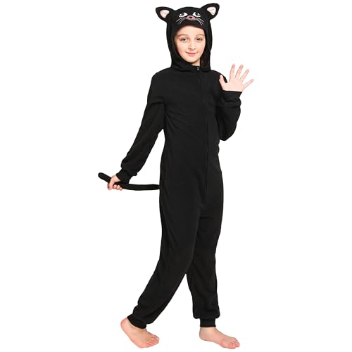 Rabtero Kostüm für Kinder, schwarze Katze, Halloween-Kostüm für Mädchen, 6–8 Jahre Rabtero Kostüm für Kinder, schwarze Katze, Halloween-Kostüm für Mädchen, 6–8 Jahre von Rabtero