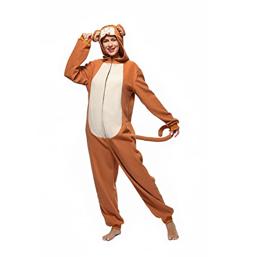 Rabtero Uni Tier Onesie Erwachsene Damen Affe Onesie Affenkostüm Herren Halloween Weihnachten Karneval Ostern Geburtstag Party Cosplay Kostüm für Damen und Herren, Größe M Rabtero Uni Tier Onesie Erwachsene Damen Affe Onesie Affenkostüm Herren Halloween Weihnachten Karneval Ostern Geburtstag Party Cosplay Kostüm für Damen und Herren, Größe M von Rabtero