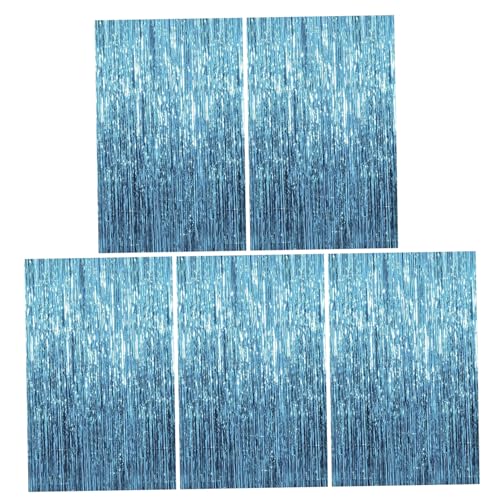 5pcs Blue Tinsel Hintergrund Metallic Foil Randvorhänge Lametta Vorhang für Geburtstag Hochzeit Babyparty -Party -Dekorationen 5pcs Blue Tinsel Hintergrund Metallic Foil Randvorhänge Lametta Vorhang für Geburtstag Hochzeit Babyparty -Party -Dekorationen von Rachlicy