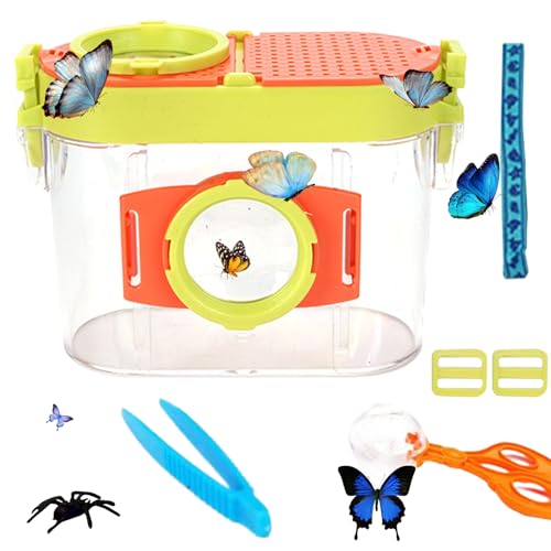 Rachlicy Bug Catcher Kit für Kids Educational Butterfly Kit mit Vergrößerung von Glas Pinzetten Käfersammler Model Schultergurt im Freien für Kinder Rachlicy Bug Catcher Kit für Kids Educational Butterfly Kit mit Vergrößerung von Glas Pinzetten Käfersammler Model Schultergurt im Freien für Kinder von Rachlicy