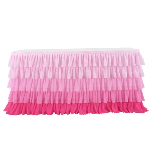 Schreibtischrock 9ft süßer Rüschentischrock für Rechteck und Runde Tische für Geburtstag Hochzeiten Kuchen Dessert Schreibtisch Dekorationen Schreibtischrock 9ft süßer Rüschentischrock für Rechteck und Runde Tische für Geburtstag Hochzeiten Kuchen Dessert Schreibtisch Dekorationen von Rachlicy