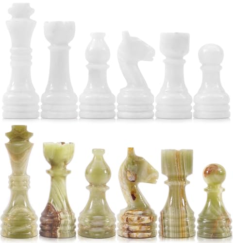 RADICALn Green Onyx and White Marble Big Chess Figures - Complete 32 figures set - Suitable for 16 to 20 inches Chess Board RADICALn Green Onyx and White Marble Big Chess Figures - Complete 32 figures set - Suitable for 16 to 20 inches Chess Board von Radicaln