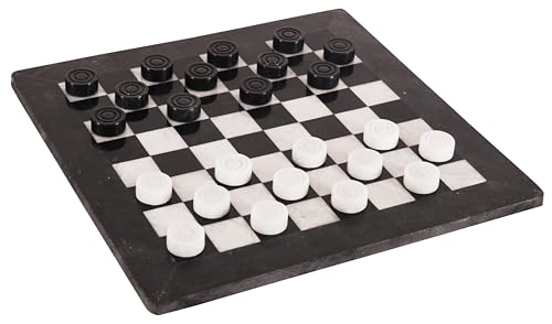 Radicaln Checkers Brettspiel 40,6 cm – handgefertigt aus Marmor, Turnier-Set, kein Holz, Nicht Domino, Schach oder Krabben – Multi Fun Draughts Spiel für Kinder & Erwachsene, Oceanic & Weiß. Radicaln Checkers Brettspiel 40,6 cm – handgefertigt aus Marmor, Turnier-Set, kein Holz, Nicht Domino, Schach oder Krabben – Multi Fun Draughts Spiel für Kinder & Erwachsene, Oceanic & Weiß. von Radicaln
