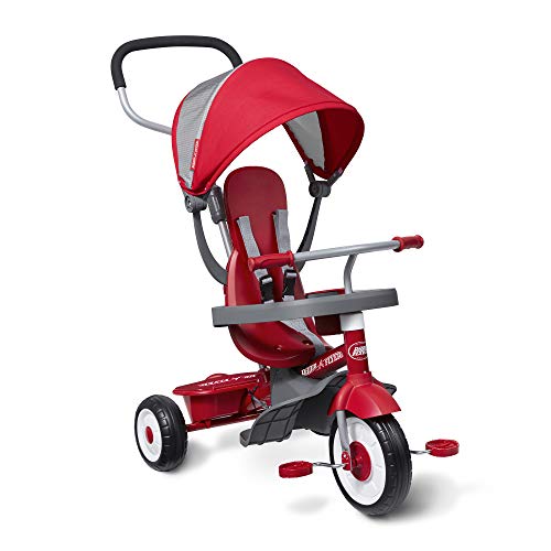 Radio Flyer 4-in-1 Stroll 'N Trike, Red Toddler Tricycle for Ages 1-5 Years, Kids Stroller Trike von Radio Flyer