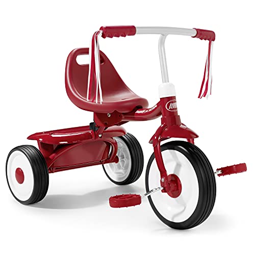 Radio Flyer Fold 2 Go Trike Toddler Ride On to, Red, For Ages 1-3 Years von Radio Flyer
