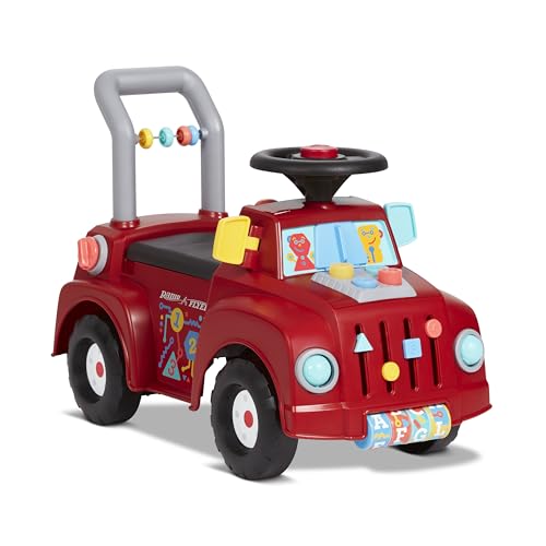 Radio Flyer Tinker Truck mit Lichtern und Geräuschen, Rutschspielzeug, Mitfahrspielzeug für Kleinkinder, für Kinder von 1–3 Jahren, rot von Radio Flyer