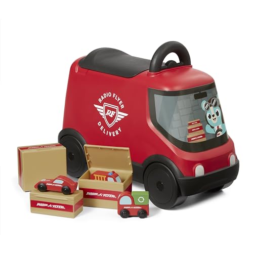 Radio Flyer Ride & Deliver Truck, rotes Rutschfahrzeug für Kleinkinder ab 2 Jahren Radio Flyer Ride & Deliver Truck, rotes Rutschfahrzeug für Kleinkinder ab 2 Jahren von Radio Flyer