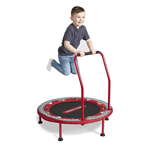 Radio Flyer 2-in-1-Kindertrampolin, rotes Minitrampolin für Kleinkinder im Alter von 3 bis 6 Jahren von Radio Flyer