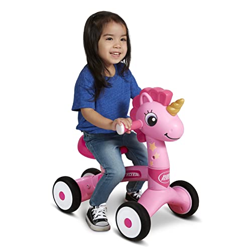 Radio Flyer Lil' Racers: Sparkle das Einhorn, Aufsitzspielzeug, für Kinder im Alter von 1 bis 3 Jahren, Pink von Radio Flyer