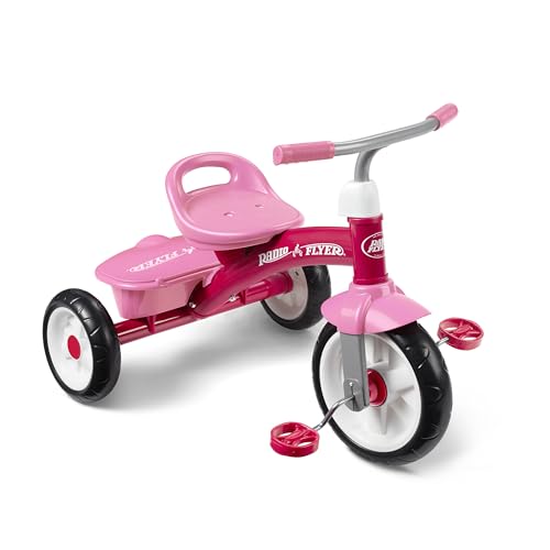 Radio Flyer Pinkfarbenes Dreirad, Dreirad für Kleinkinder im Freien, Alter 2,5 bis 5 Jahre (exklusiv bei Amazon) von Radio Flyer