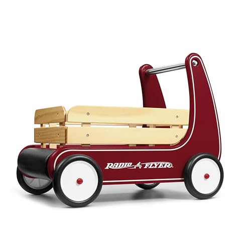 Radio Flyer Classic Walker Wagon, Spielzeug für Kleinkinder mit Standfunktion, Gehhilfe aus Holz, für Kinder im Alter von 1–4 Jahren, rot Radio Flyer Classic Walker Wagon, Spielzeug für Kleinkinder mit Standfunktion, Gehhilfe aus Holz, für Kinder im Alter von 1–4 Jahren, rot von Radio Flyer