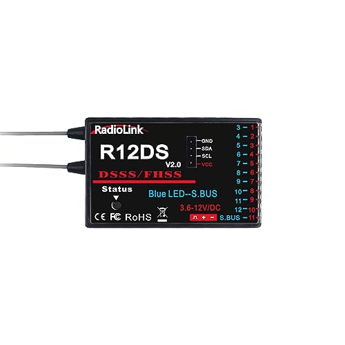 RadioLink R12DS 2.4G 12CH Empfänger für AT9 AT9S AT10 AT10II Sender RC Teile Flugzeug Luftbildgerät RadioLink R12DS 2.4G 12CH Empfänger für AT9 AT9S AT10 AT10II Sender RC Teile Flugzeug Luftbildgerät von Radiolink