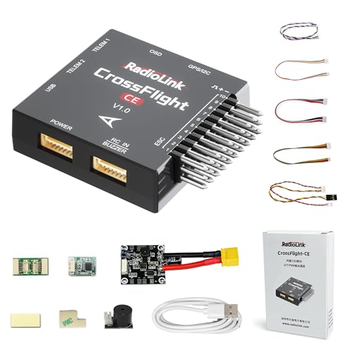 Radiolink CrossFlight-CE Flugcontroller, 10 PWM-Kanäle, integriertes OSD, Vibrationsdämpfung FC für RC-Flugzeug/Starrflügel/3–8 Copter/Helikopter/U-Boot/FPV-Drohne/Auto/Rasenmäher Radiolink CrossFlight-CE Flugcontroller, 10 PWM-Kanäle, integriertes OSD, Vibrationsdämpfung FC für RC-Flugzeug/Starrflügel/3–8 Copter/Helikopter/U-Boot/FPV-Drohne/Auto/Rasenmäher von Radiolink
