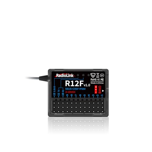 Radiolink R12F 12 Kanäle RC-Empfänger für RC-Flugzeug Jet Auto Boot Funktioniert für 2.4Gh Radio Controller T16D/T12D/T8FB/T8S/RC8X/RC6GS V3/RC4GS V3 Fernsteuerung von Radiolink