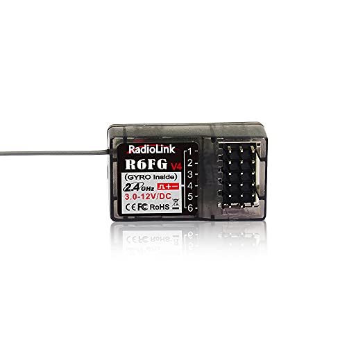 Radiolink R6FG RC Empfänger 2.4 Ghz Gyro-integriert 6 Kanäle große Reichweite bis zu 400m für Autos Boote kompatibel mit RC4GS-/RC6GS-Serie T8FB/T8S von Radiolink