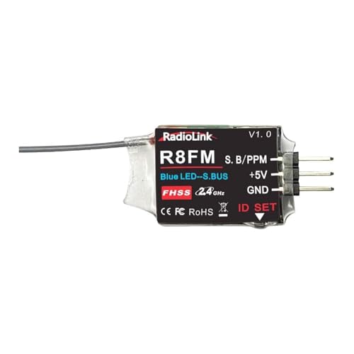 Radiolink R8FM RC Empfänger 2.4 Ghz SBUS/PPM/PWM 8 Kanäle große Reichweite bis zu 2000m für Flugzeug kompatibel mit T8FB/T8S von Radiolink