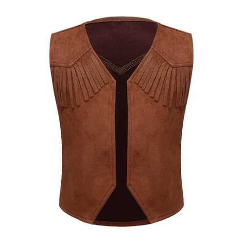 Raenseen Bambini Cowboy Kostüm Zeremonie Weste Halloween Fest Kostüm Karneval Verkleidung Cowboy Outfit Cosplay Winter Herbst Mantel Braun 134-140 Raenseen Bambini Cowboy Kostüm Zeremonie Weste Halloween Fest Kostüm Karneval Verkleidung Cowboy Outfit Cosplay Winter Herbst Mantel Braun 134-140 von Raenseen
