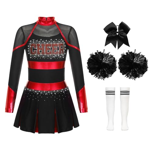 Raenseen Cheerleaderkostüm Für Mädchen Cheerleadingkleidung Mit Pompons Gymnastikleotards Cheerleaderuniform Karnevalskostüm Oder Sportevent Kostüm Für Rot Weiß 170 Raenseen Cheerleaderkostüm Für Mädchen Cheerleadingkleidung Mit Pompons Gymnastikleotards Cheerleaderuniform Karnevalskostüm Oder Sportevent Kostüm Für Rot Weiß 170 von Raenseen