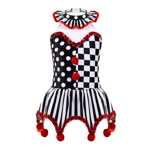 Raenseen Clown Kostüm Mädchen Zirkus Dompteur Kostüm Klassisches Ballett Tutu Ballerina Karneval Und Halloween Clown Harlekin Narr Schwarz Rot 122-128 Raenseen Clown Kostüm Mädchen Zirkus Dompteur Kostüm Klassisches Ballett Tutu Ballerina Karneval Und Halloween Clown Harlekin Narr Schwarz Rot 122-128 von Raenseen