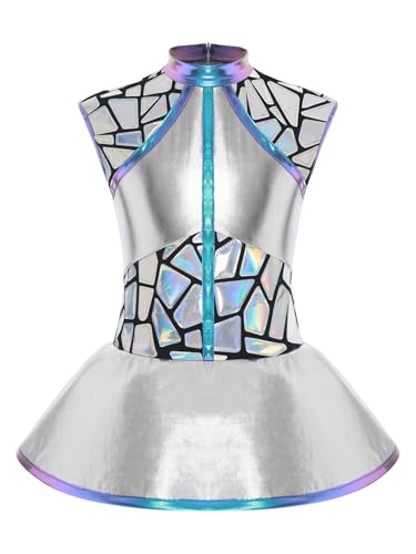 Raenseen Kinder Mädchen Alien Tanzkostüm Metallisch Mock Cap Ärmel A Linie Tutu Kleid Für Karneval Silber 110-116 Raenseen Kinder Mädchen Alien Tanzkostüm Metallisch Mock Cap Ärmel A Linie Tutu Kleid Für Karneval Silber 110-116 von Raenseen