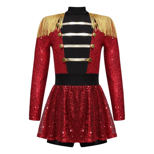 Raenseen Kostüm Dompteurin Zirkus Mädchen Ringmaster Kostüm Karneval Und Halloween Gymnastik Body Klassischer Tanz Balletttänzerin Pailletten Ballettkleid Rot 122-128 Raenseen Kostüm Dompteurin Zirkus Mädchen Ringmaster Kostüm Karneval Und Halloween Gymnastik Body Klassischer Tanz Balletttänzerin Pailletten Ballettkleid Rot 122-128 von Raenseen