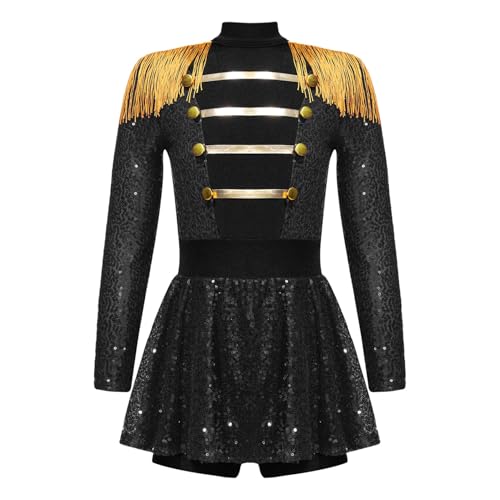 Raenseen Kostüm Dompteurin Zirkus Mädchen Ringmaster Kostüm Karneval Und Halloween Gymnastik Body Klassischer Tanz Balletttänzerin Pailletten Ballettkleid Schwarz 110-116 Raenseen Kostüm Dompteurin Zirkus Mädchen Ringmaster Kostüm Karneval Und Halloween Gymnastik Body Klassischer Tanz Balletttänzerin Pailletten Ballettkleid Schwarz 110-116 von Raenseen