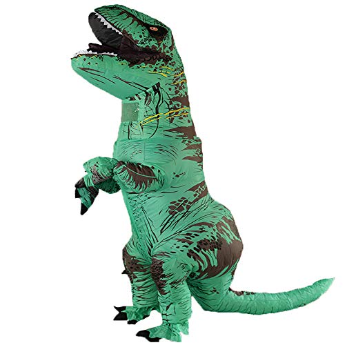 Rafalacy Inflatable Dinosaur Costume for Adult Blow up T-rex Costume Funny Halloween Party Costume Jurassic Dinosaur Cospaly Fancy Dress up Suit von Rafalacy