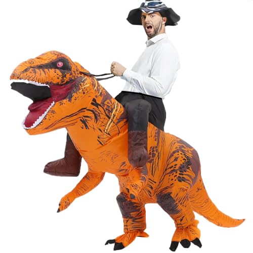 Aufblasbares T-Rex-Kostüm für Erwachsene, Dinosaurier-Kostüm, ausgefallener Halloween-Party-Kostüm-Anzug von Rafalacy