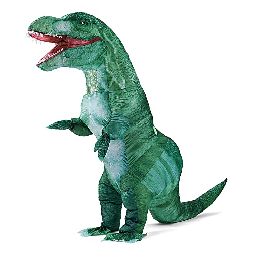 Rafalacy Aufblasbares Dinosaurier-Kostüm für Erwachsene, aufblasbares T-Rex-Kostüm, Halloween-Kostüm, Party, Dino, Cosplay-Outfit von Rafalacy