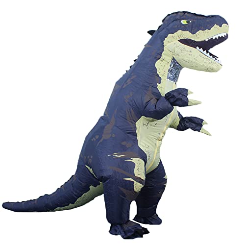 Rafalacy Aufblasbares Dinosaurier-Kostüm für Erwachsene, T-Rex- und Jurassic-Kostüm, lustiges Halloween-Party-Kostüm, Kostümanzug von Rafalacy