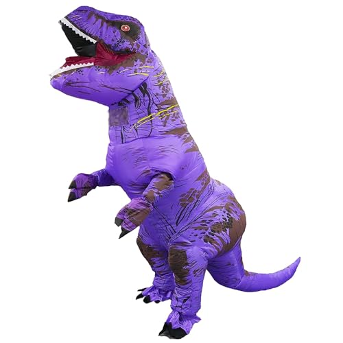 Rafalacy Inflatable Dinosaur Costume for Adult Blow up T-rex Costume Funny Halloween Party Costume Jurassic Dinosaur Cospaly Fancy Dress up Suit von Rafalacy