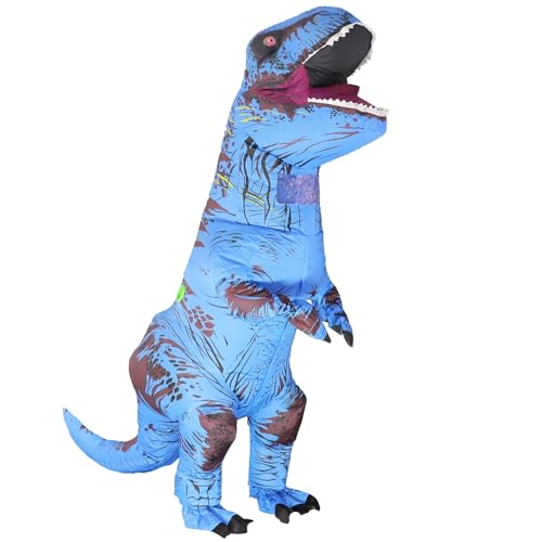 Aufblasbares Dinosaurier-Kostüm für Erwachsene, aufblasbares T-Rex-Kostüm, lustiges Halloween-Party-Kostüm, Jurassic-Dinosaurier-Cosplay, schickes Verkleidungskostüm. von Rafalacy