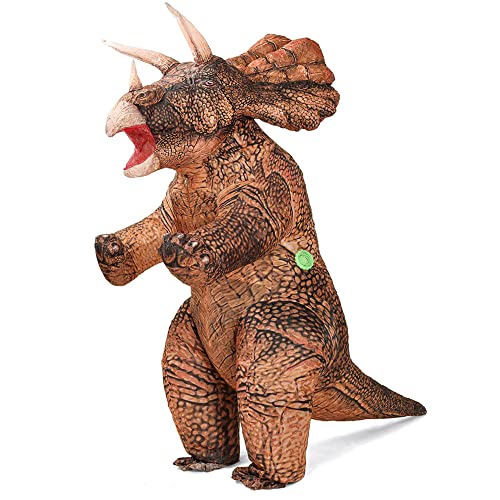 Rafalacy Aufblasbares Triceratops-Kostüm für Erwachsene, lustiger Dinosaurier von Rafalacy