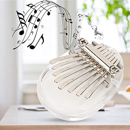 Daumen Klavier Einfach zu Bedienend Herzförmige Kristall-Daumen Klavier Klavier Musikinstrument für die Party für die Heimgebrauch für Kinder (Ovaler Kristall) von Raguso